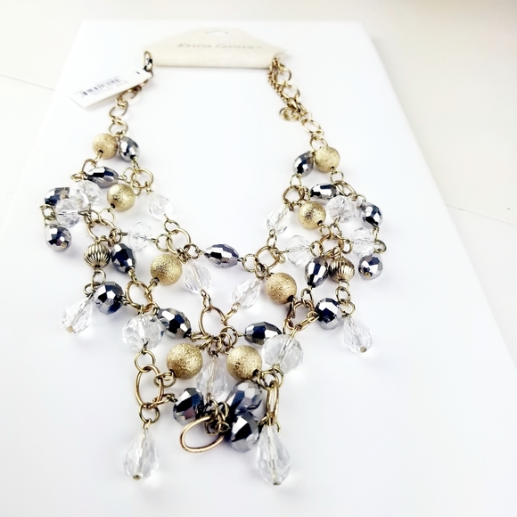 Erica Lyons Five Level Tiered Crystal Necklace NWT - Picture 4 of 12